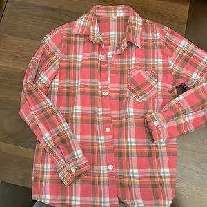 Girls flannel long sleeved shirt